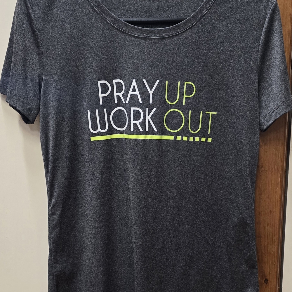 Charcoal Graphic Tee with Motivational Print